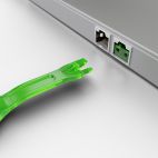 LINDY 40472:: Система за заключване на RJ-45 портове, 1 ключ, 10 порт блокера, Зелен