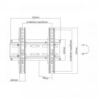 SBOX PLB-2522T :: Универсална стенна стойка за LCD дисплеи 23-43 ", до 35 кг, с наклон