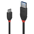 LINDY 36915 :: Kабел USB 3.1 Type A към Type C, M-M, Black Line 0.5m