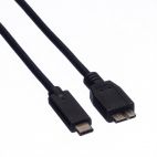 ROLINE 11.02.9005 :: USB 3.2 Gen 1 кабел, C-Micro B, M/M, черен цвят, 0.5 м