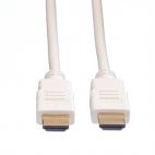 ROLINE 11.04.5715 :: HDMI High Speed кабел + Ethernet, M/M, бял цвят, 15.0 м