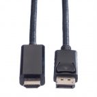 VALUE 11.99.5785 :: DisplayPort кабел, DP - UHDTV, M/M, черен цвят, 1.0 м