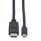 VALUE 11.99.5791 :: Mini DisplayPort кабел, Mini DP-HDTV, M/M, черен цвят, 2.0 м