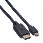 VALUE 11.99.5791 :: Mini DisplayPort кабел, Mini DP-HDTV, M/M, черен цвят, 2.0 м