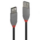 LINDY LNY-36704 :: USB 2.0 кабел, Anthra Line, Type A-А, M/F, удължителен, 3.0 м