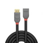 LINDY LNY-36496 :: DisplayPort 1.4 кабел, Anthra Line, 8K, 60Hz, A-A, M/F, удължителен, 1.0 м