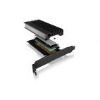 ICYBOX IB-PCI214M2-HS :: Aдаптер M.2 Key към PCIe, за M.2 NVMe SSD, до 80 мм