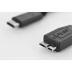 DIGITUS DK-300137-010-S :: Кабел USB 3.0 Type C към USB 3.0 Micro-B, 1m 