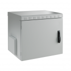 MIRSAN MR.IP55W16U45.02 :: IP55 Outdoor сървърен шкаф - 600 x 450 x 810 мм, D=450 мм / 16U, 100 кг товар, бял, за стена