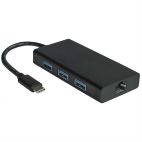 VALUE 12.99.1109 :: USB Type C 3.1 към Gigabit Ethernet адаптер + Хъб 3 x USB 3.2