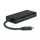 VALUE 12.99.1109 :: USB Type C 3.1 към Gigabit Ethernet адаптер + Хъб 3 x USB 3.2