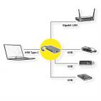 VALUE 12.99.1109 :: USB Type C 3.1 към Gigabit Ethernet адаптер + Хъб 3 x USB 3.2