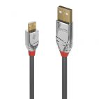 LINDY LNY-36650 :: USB 2.0 кабел, 1x Type A M, 1x Micro-B M, Cromo Line, 0.5 м