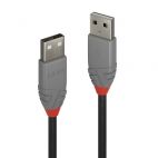 LINDY LNY-36692 :: USB 2.0 кабел, 2x Type A M, Anthra Line, 1 м