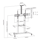 SBOX FS-3610 :: MOBILE FLOOR STAND FOR LCD / PLASMA DISPLAY