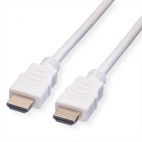 ROLINE 11.99.5706 :: VALUE HDMI High Speed кабел + Ethernet, M/M, бял, 7.5 м