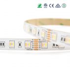 RGB LED лента, 5.0 м, 5050RGB + 5050w, 60 LEDs/м, 12 мм ширина, PCB, 5 цвята