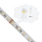 RGB LED лента, 5.0 м, 5050RGB, 96 LEDs/m, 12 мм ширина, PCB, 4 цвята