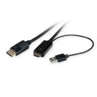 ROLINE 11.04.5992 :: HDMI към DisplayPort v1.2 кабел, активен, M/М, 2 м