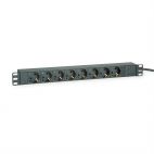 ROLINE 19.07.1623 :: Разклонител PDU за 19" шкаф, 8 x IEC320 - C14 M, 10A fused, черен 2.0 м