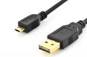 ASSMAN AK-300122-018-S :: Кабел USB 2.0 type A - micro B M/M, reversible, 1.8m,  черен 