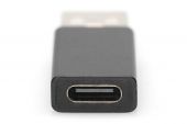 ASSMANN AK-300524-000-S :: Aдаптер, USB A към Type-C, M/F, 3A, 5GB