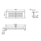 VALUE 26.99.0400 :: 19", Фиксиран рафт, 485 x 150 мм, макс. 10 кг, 1U, черен