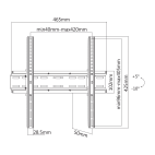 SBOX PLB-2544T :: Стойка за LCD (стенна) 32“ – 55“ до 35kg, черна