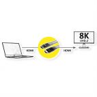 Value 11.99.5908 Кабел HDMI 8K (7680x4320) UltraHD, Flat, плосък, M/M, черен, 3 м