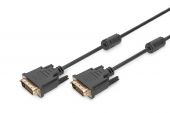 DIGITUS DB-320101-030-S :: Кабел DVI(24+1), 2x ferrit M/M, DVI-D Dual Link, 3 м