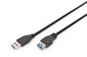 DIGITUS AK-300203-030-S :: Кабел USB 3.0 удължителен, ext. M/F 3 м, черен