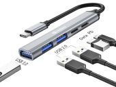 Sandberg SNB-336-50 :: Хъб USB-C към 3xUSB-A + 2xUSB-C SAVER