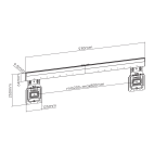 SBOX PLB-1948 :: Стойка за LCD (стенна) 43“ – 100“ до 75kg, черна