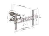 VALUE 17.99.1211 :: Стойка за LCD TV, 37- 70", до 45кг, черна