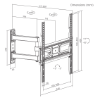 SBOX PLB-3644-2 ::Стойка за LCD (стенна), 32“ – 55“, 35 kg, VESA 100x100, 400x400, черна