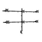 SBOX LCD-352/6-2 :: Стойка за плот, до 42kg, за 6x LCD 17-32“, черна