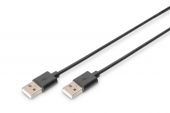 ASSMANN AK-300100-010-S :: Кабел USB 2.0 A-A M/M 1м, черен