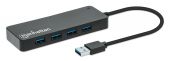 MANHATTAN 168403 :: 7-портов хъб, USB 3.0 Type-A, 5 Gbps, черен