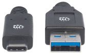 MANHATTAN 354981 :: Кабел USB 3.2 Gen 1, Type-A Male to Type-C Male, 5 Gbps, 3 m