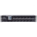 INTELLINET 714051 :: Разклонител PDU за 19" шкаф, 2U, 15 гнезда, 16А, On/Off, алуминиев, 3.0 м