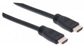 MANHATTAN 353960 :: HDMI кабел с Ethernet за монтаж в стена, CL3, HEC, ARC, 3D, 4K, M/M, Shielded, Черен, 8.0 m