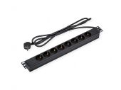 VALUE 19.99.1632 :: 19" PDU за сървърни шкфове, 8 гнезда, 4000W, CEE 7/3 German Type, 1.8 м