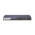 HIKVISION DS-3E0318P-E(C) :: 18-портов 10/100, 16 PoE порта + 2x Gigabit uplink, Unmanaged, 230W, 300m