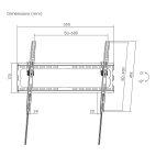 SBOX PLB-3446T-2 :: Стойка за LCD (стенна) 37“ – 80“, до 45kg VESA 600x400, черна 