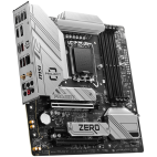 MSI B760M PROJECT ZERO, mATX, Socket LGA 1700, Dual Channel DDR5 7800+(OC)MHz, 2x PCIe x16 slots, 2x M.2 slots, 1x HDMI, 1x DP, 4xUSB 2.0, 3xUSB 10Gbps Type A, 1xUSB 20Gbps Type C, 7.1 HD Audio, 2.5Gbps LAN