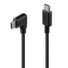 LINDY LNY-32005 :: Кабел USB 2.0 USB-C към USB-C, 90° под ъгъл, десен, 1м