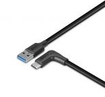 LINDY LNY-32014 :: Кабел USB 3.2 Type-A към USB-C 90°, под ъгъл, десен, 1.5м 