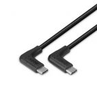 LINDY LNY-32023 :: Кабел USB-C 3.2, 90° под ъгъл, десен към USB-C 90° под ъгъл, десен, 10Gbps, 1м 