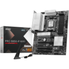 MSI PRO B850-P WIFI, ATX, Socket AM5, 4x DDR5 Dual Channel DDR5 up to 8200(OC)MHz, 4x PCIe 3.0 16 slots, 3x M.2 slots, 4x USB 2.0, 1x USB 5Gbps, 1x USB 10Gbps, 2x USB 10Gbps Type-C, HDMI, 7.1 HD Audio, 5G LAN, WiFI 7, BT, 3Y